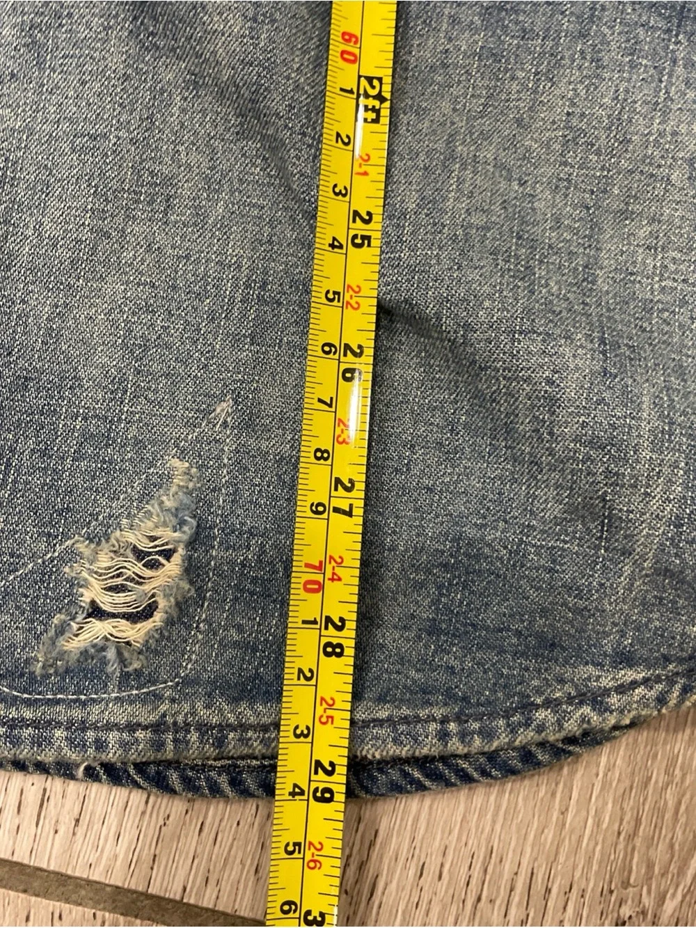 Polo by Ralph Lauren Faded Blue Denim Western Shirt